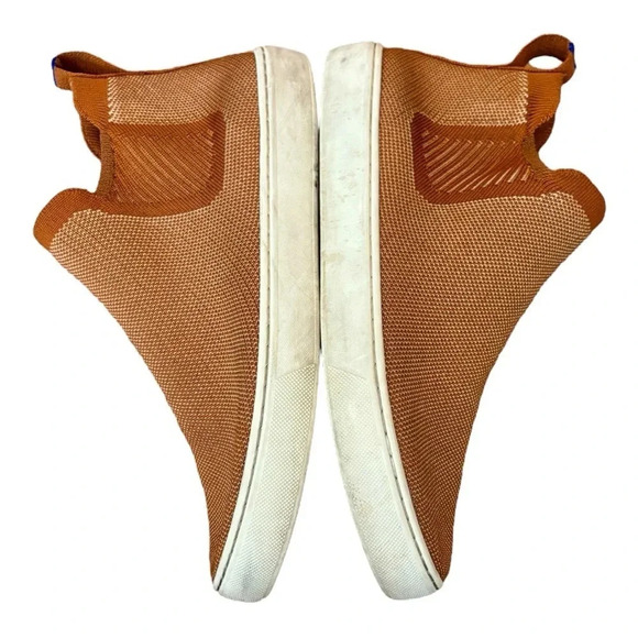 Rothy's Women’s The Chelsea Brown Fawn Melange Knit Pull On Ankle Boots Size 8.5 - Picture 7 of 9